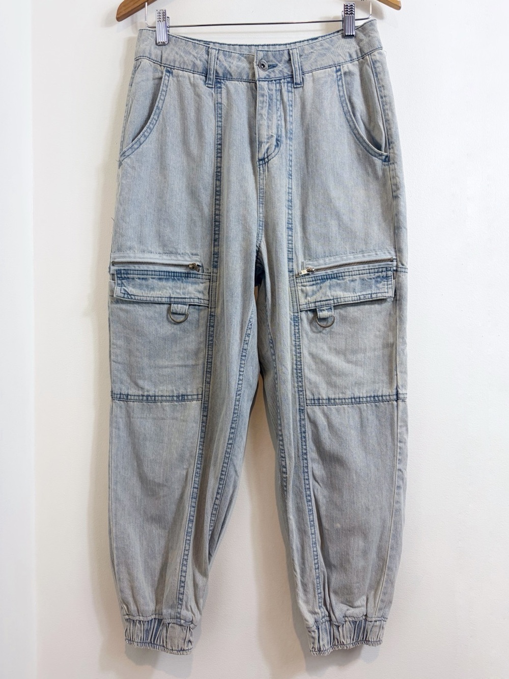 Hot Topic Cotton Denim Cargo Jogger Jeans FLAW